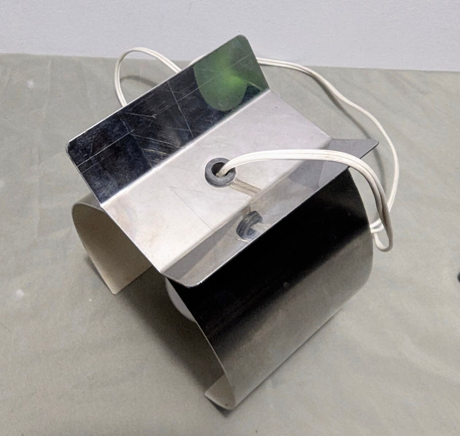 Table Lamp Space Age Design Vintage 70s Brushed Aluminium