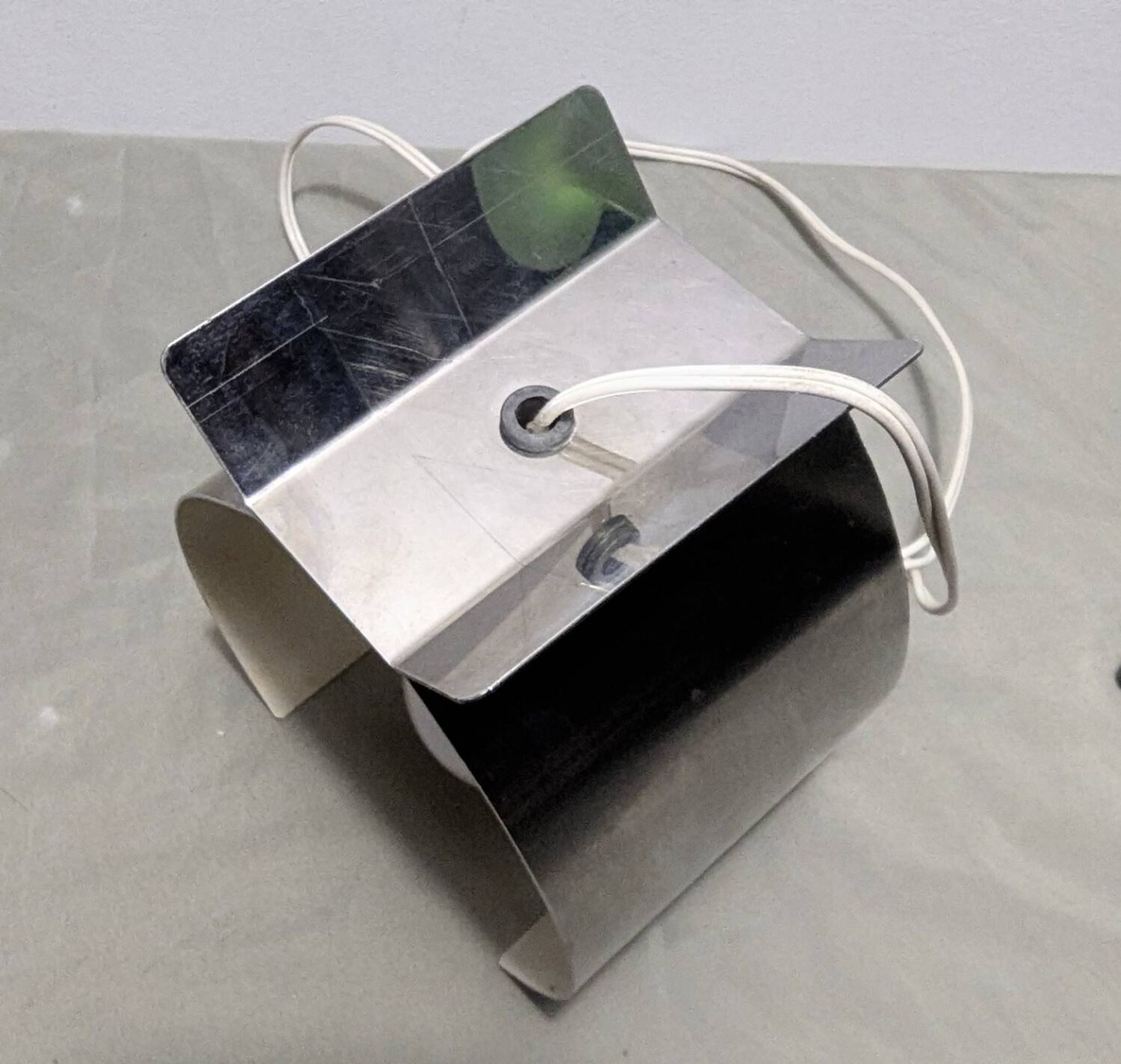 Table Lamp Space Age Design Vintage 70s Brushed Aluminium