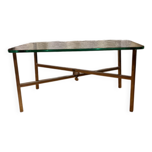 Petite table basse chrome - verre