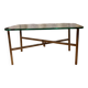 Small chrome and glass coffee table.