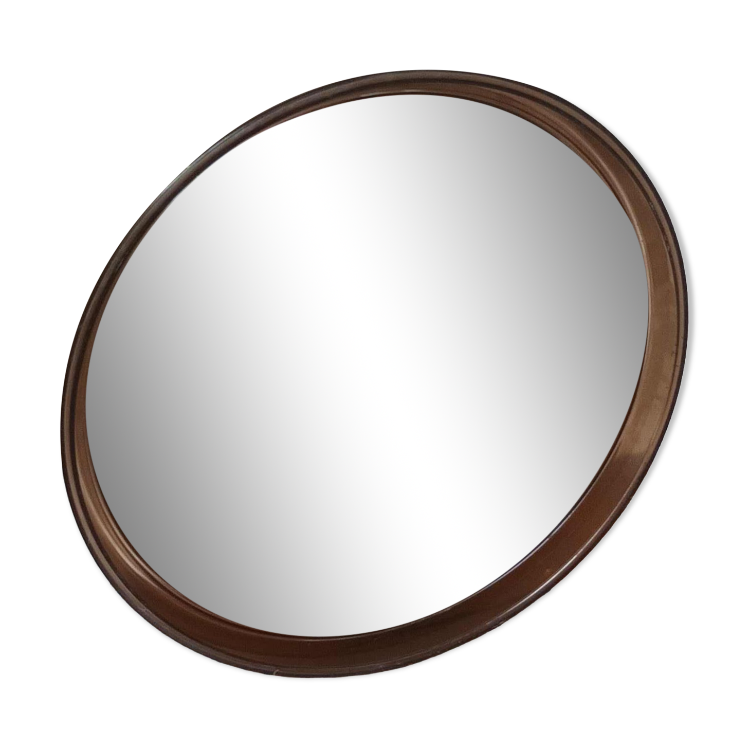 Round mirror syla 40 cm vintage old smoked plexiglass
