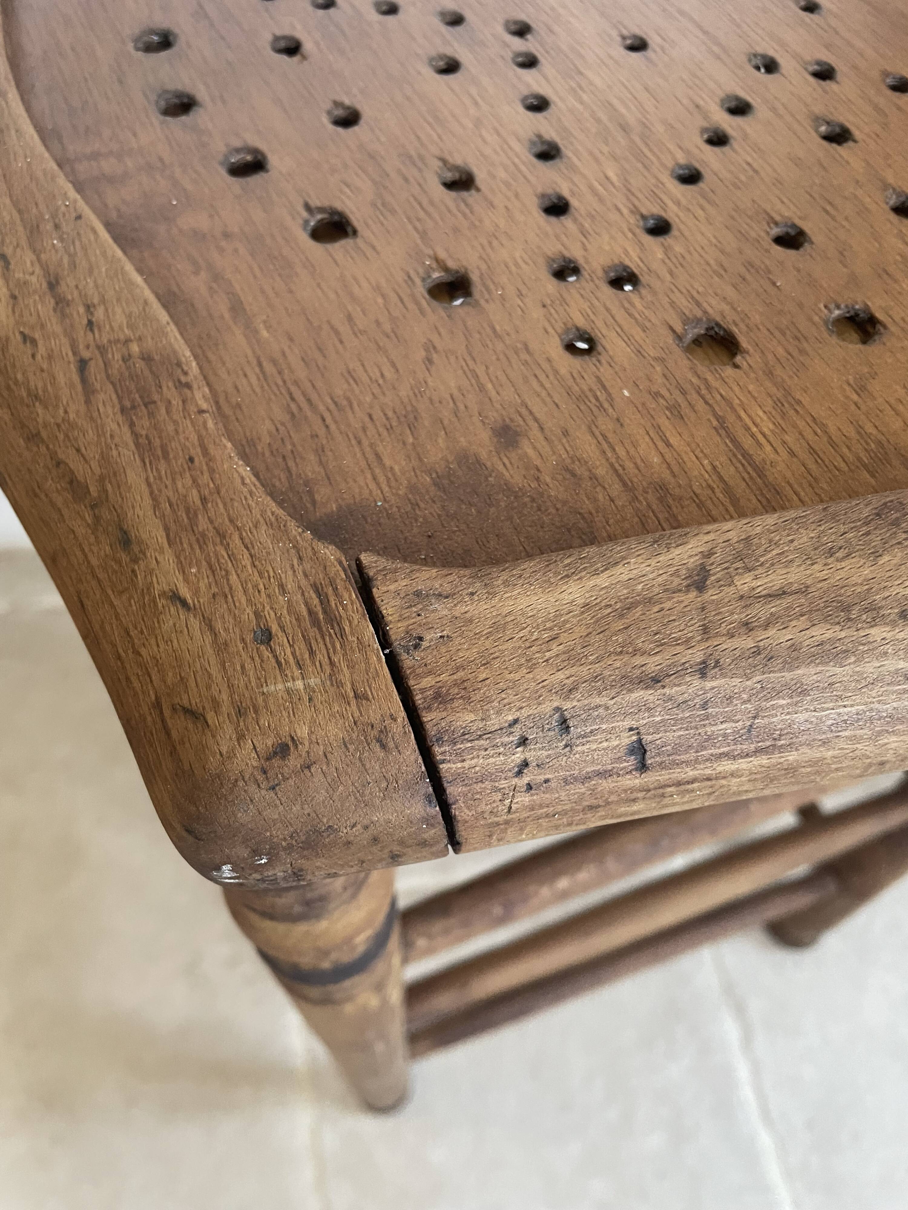 Old wooden bar stool