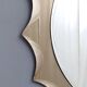 Postmodern Sun Shaped Bronze Wall Mirror in the Style of Cristal Art, Italy