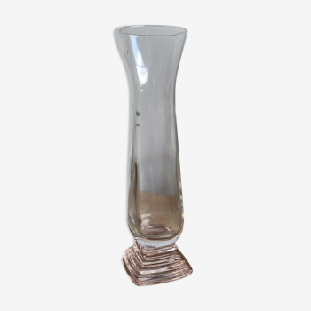 Vase soliflore verre rosé