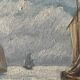 Old painting Marine Seaside signed around 1950