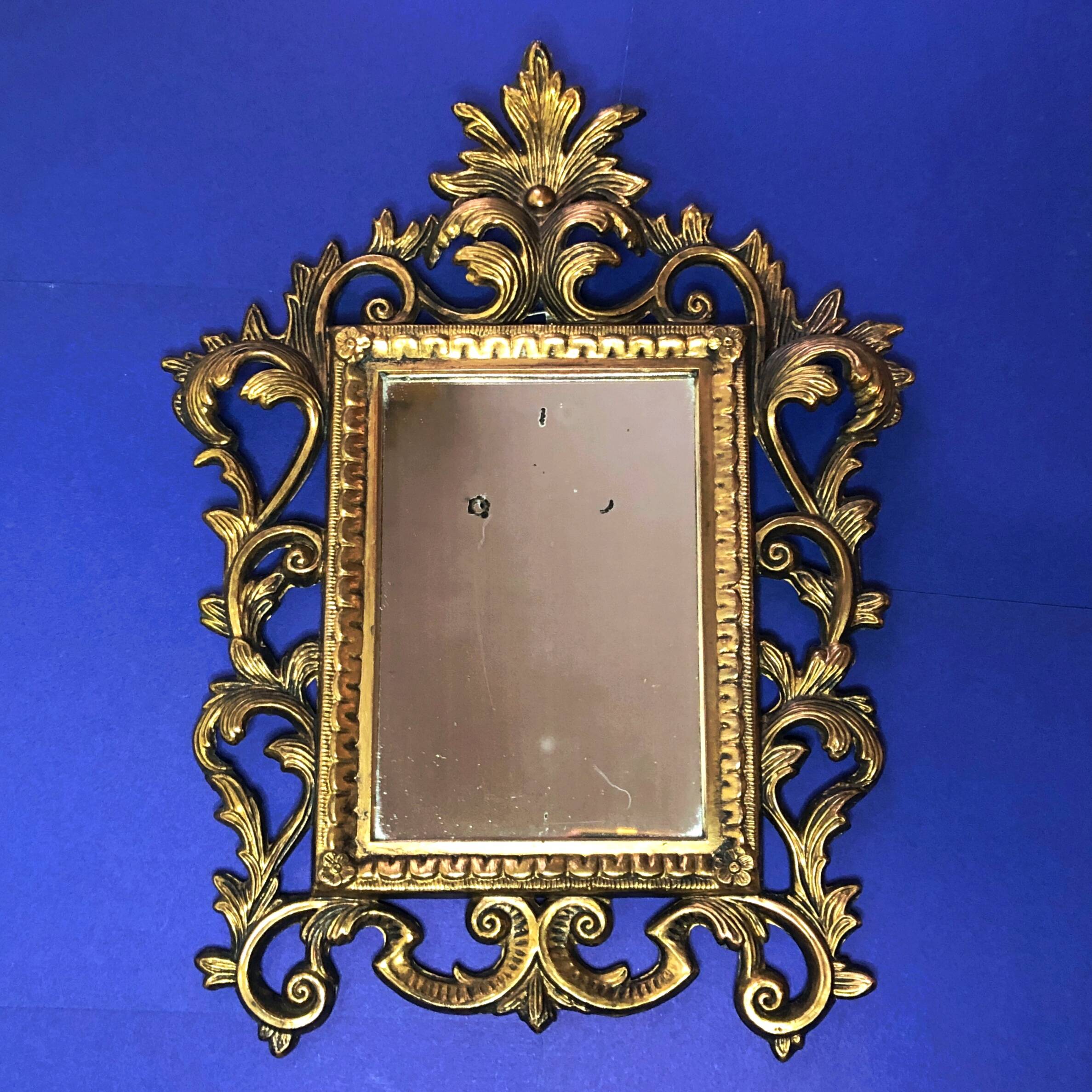 Small Rococo Baroque style mirror by Roberta Wood vintage 50/60