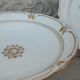 Compotier and plate painted porcelain Old Paris XIXth