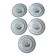 Set of 5 antique dessert plates St Amand décor Flanders
