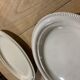 2 oval dishes marked boch Frères La Louvière Belgian