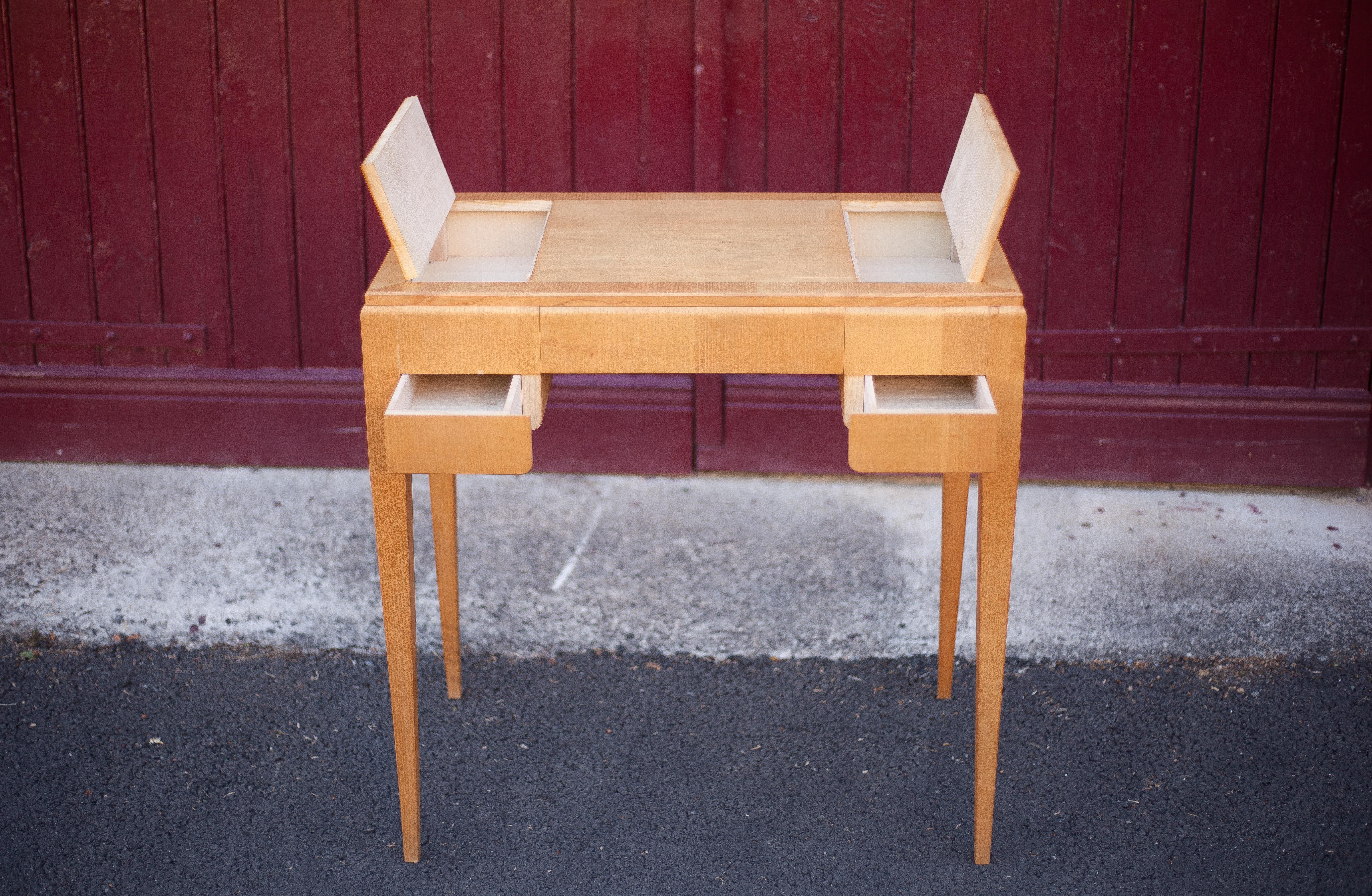 Wood desk, wood console