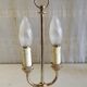 Two-bulb bouillotte lamp in brass and gilded metal - mid 20th century
