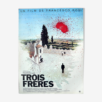 Affiche cinéma originale "Trois frères" Francesco Rosi