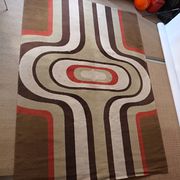 Grand tapis vintage des années 70 1970