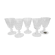 Five faceted glasses, caton collection, Saint-Louis crystal factory