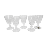 Cinq verre à facettes, collection caton, cristallerie de Saint-Louis