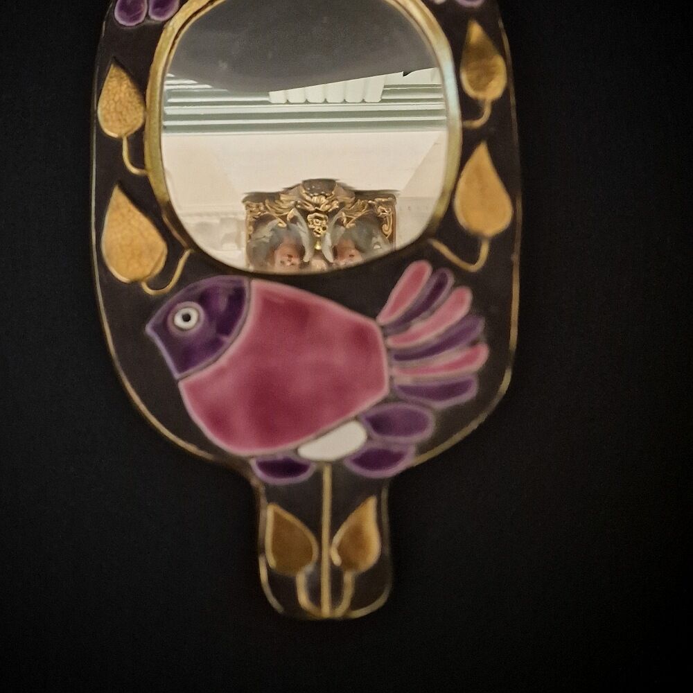 Vintage mirror Mithé Espelt ceramic