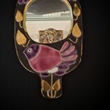 Vintage mirror Mithé Espelt ceramic