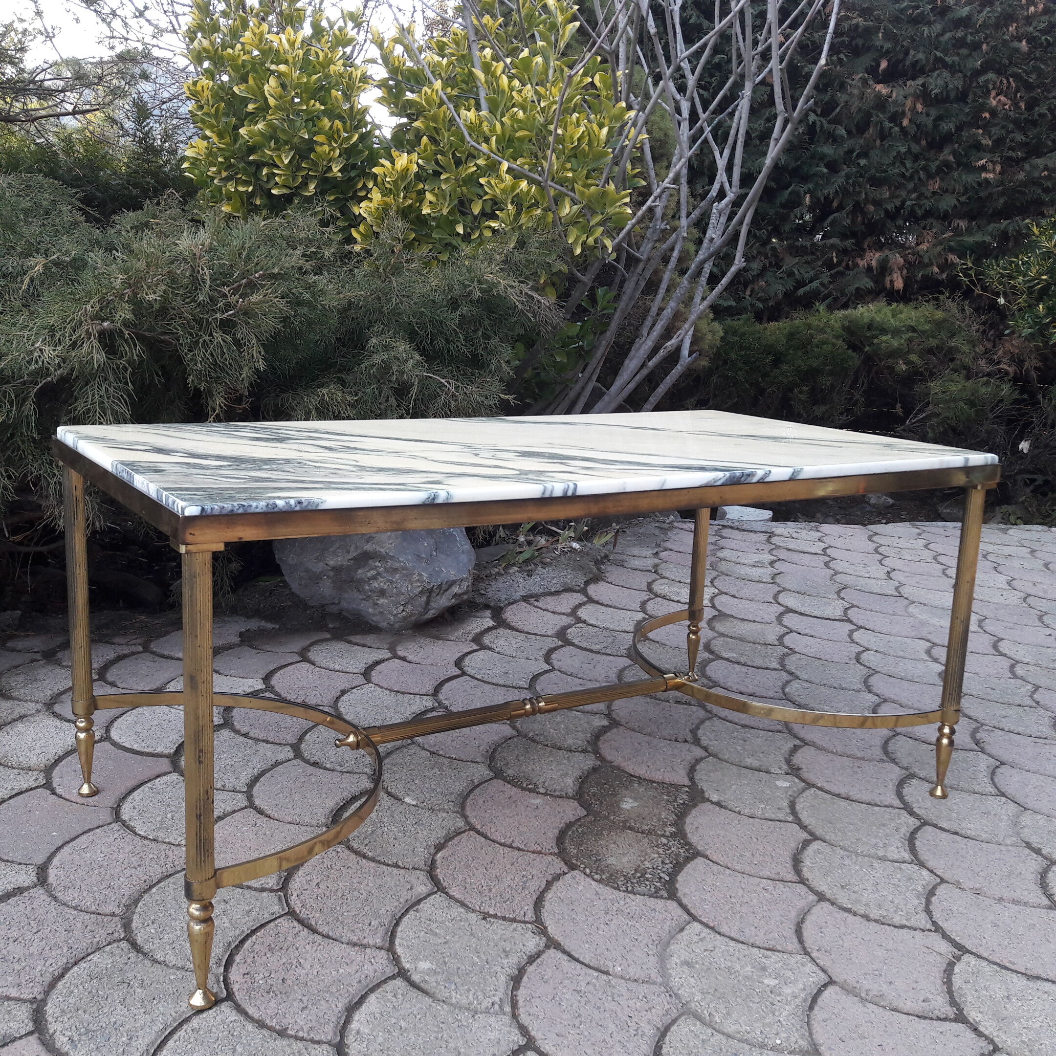Table basse en marbre années 60