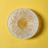 Mid-Century Pressed Glass Jewelry Box / Geometric Bonbon Candy Jar