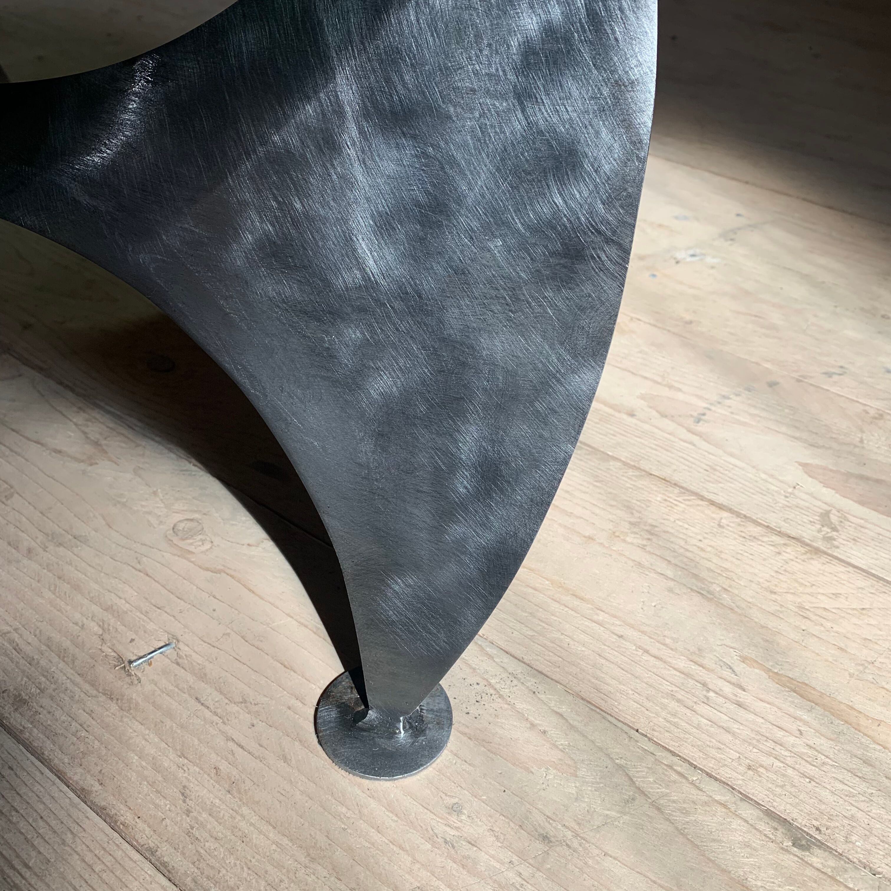 Vintage round helix coffee table