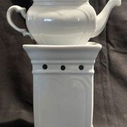 Tisanière en porcelaine blanche Paris complète