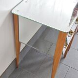 Pair of vintage 1950s mirrored bedside tables