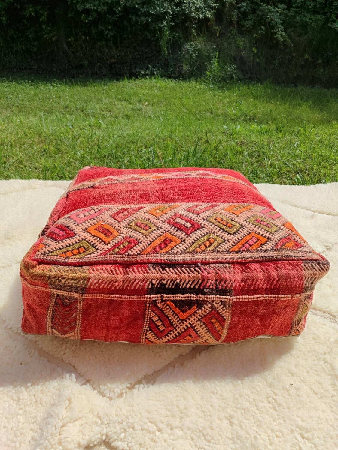 Berber kilim style pouf