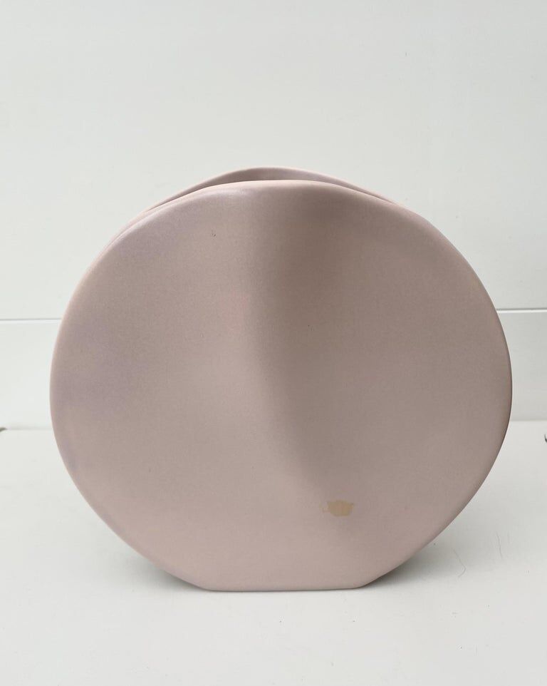 Set of Two Pink Post Modern Vases by Dorothe van Agthoven for Flora Keramiek