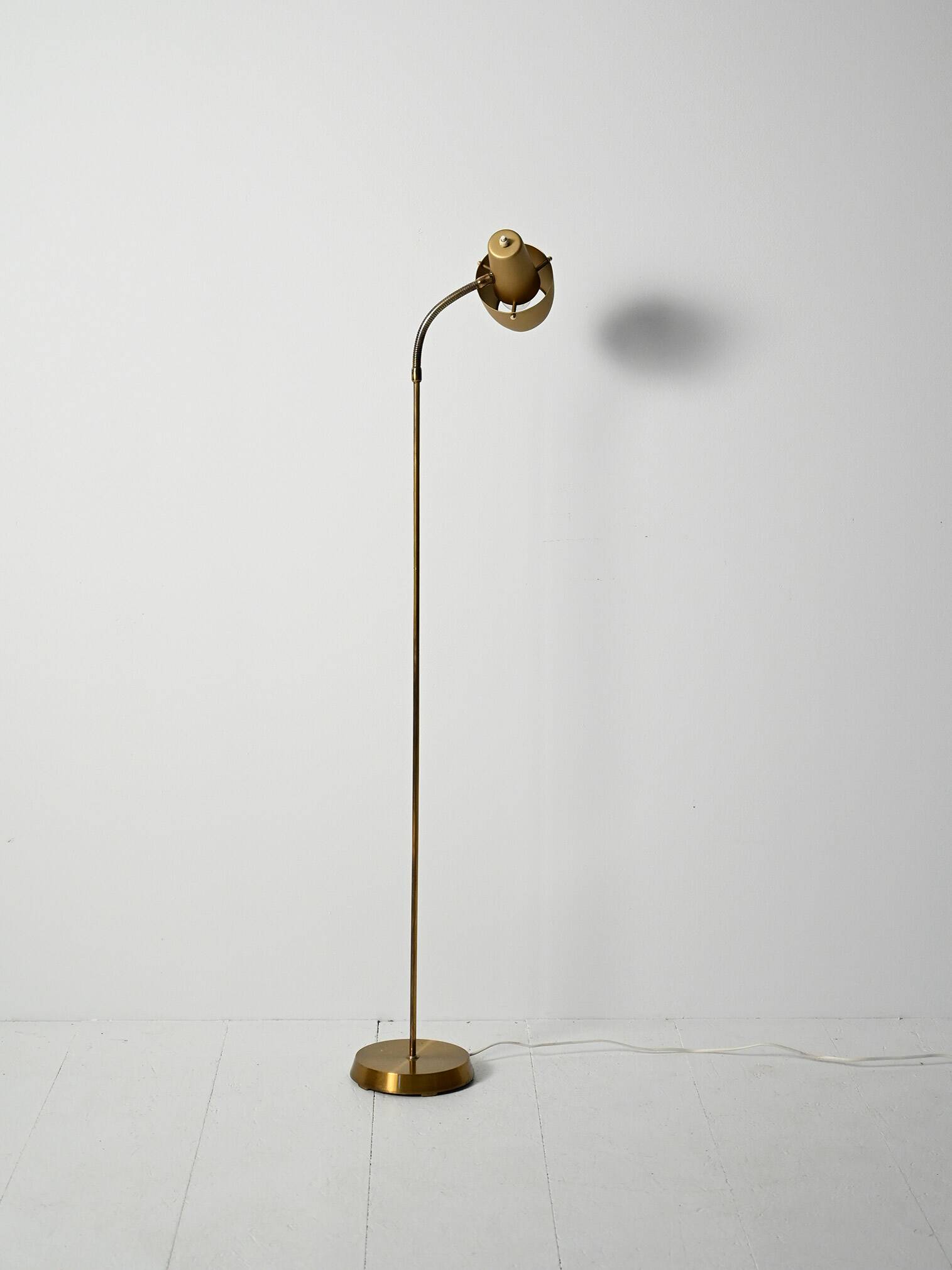 Scandinavian brass floor lamp, 1950s/60s