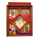 Ancient wooden yellow dwarf games - bone tokens