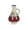 West germany vase dumler breiden red beige collector's item 21cm