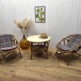 Rattan armchairs