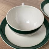 Set of 2 Digoin Sarreguemines cups and saucers
