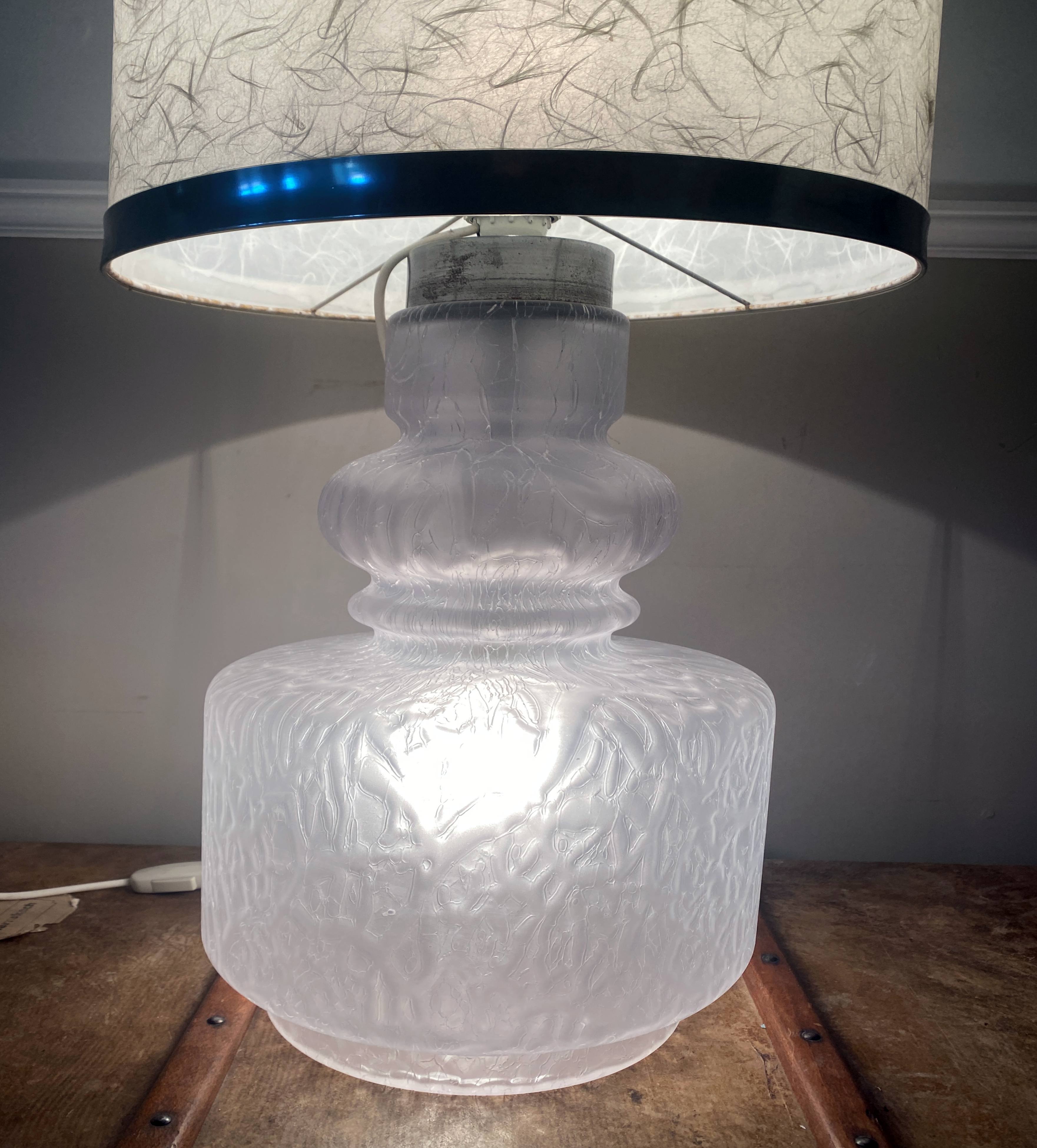 Floor lamp bedroom / living room vintage design 1970 glass