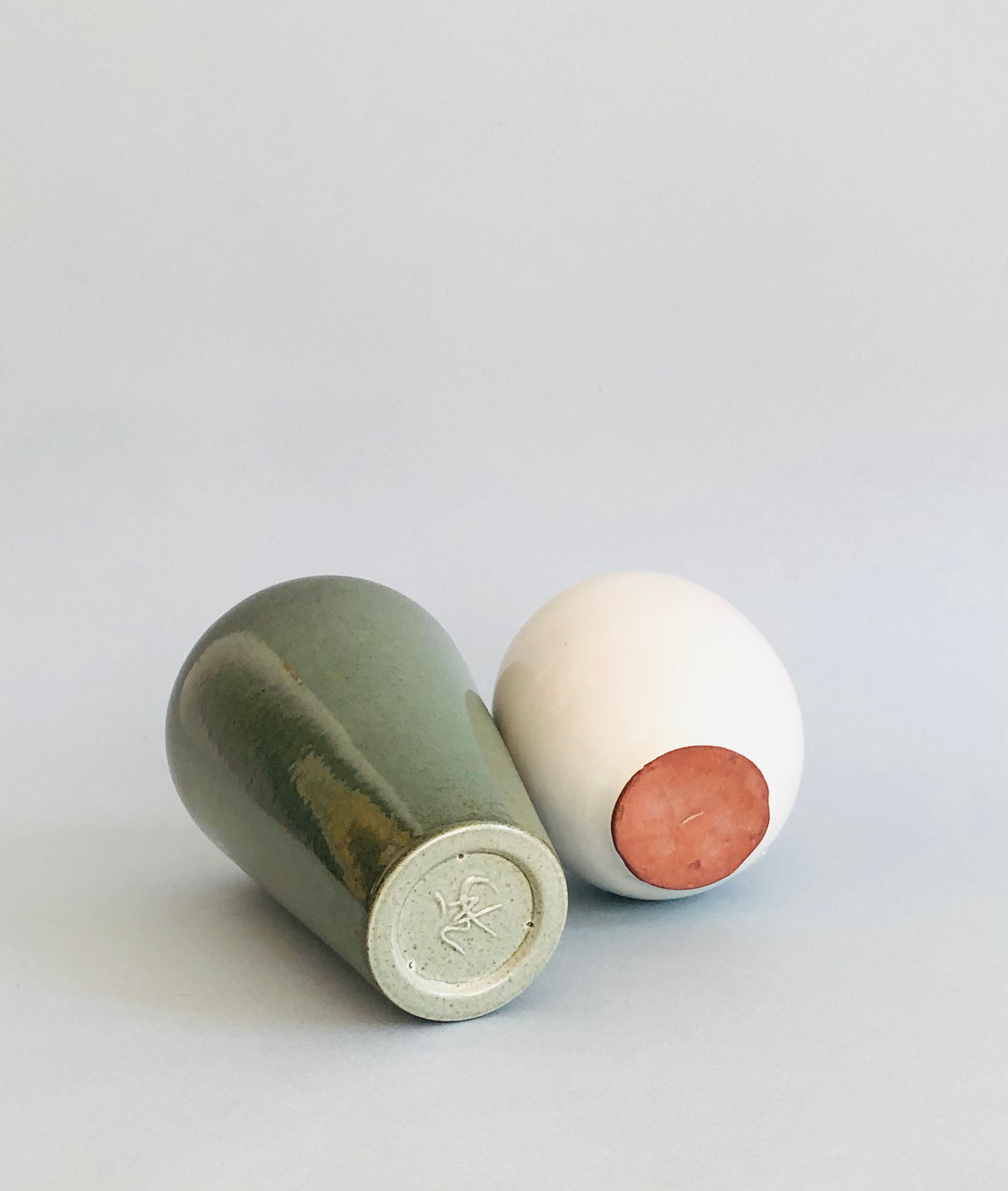 Duo of Dutch ceramic vases