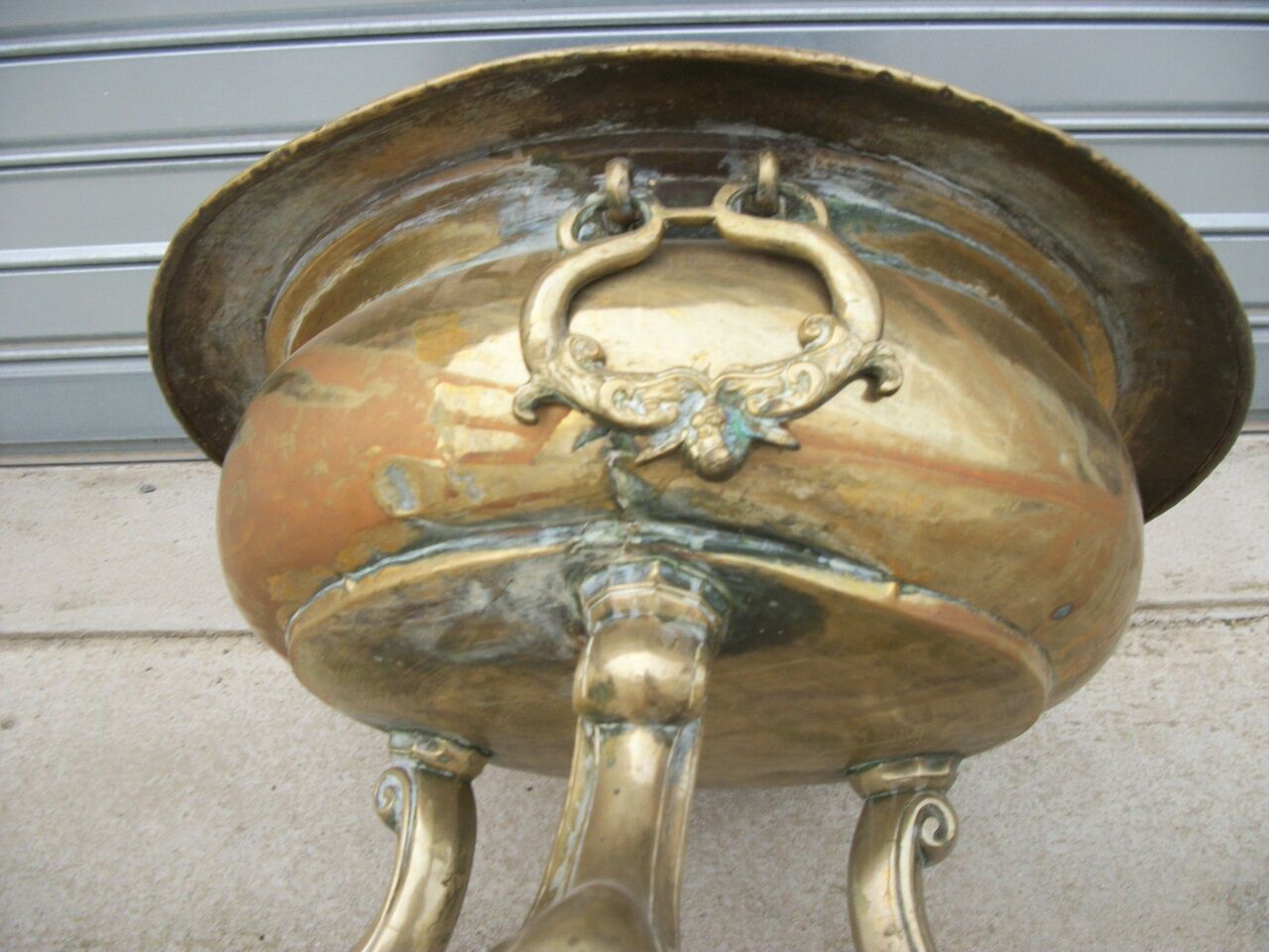 Copper and brass brazier
