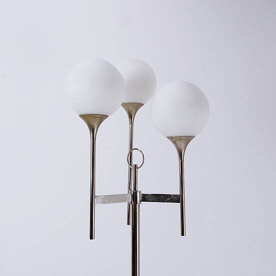 Vintage Chrome Sciolari Floor Lamp, 1970s, Italy