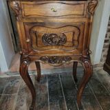 Louis XV bedside table in solid walnut