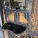 Art Deco coat rack wardrobe in wrought iron from the 1930s.
