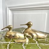 Three brass ducks from the 1950s