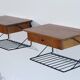 Paire de chevets à suspendre design scandinave 1960