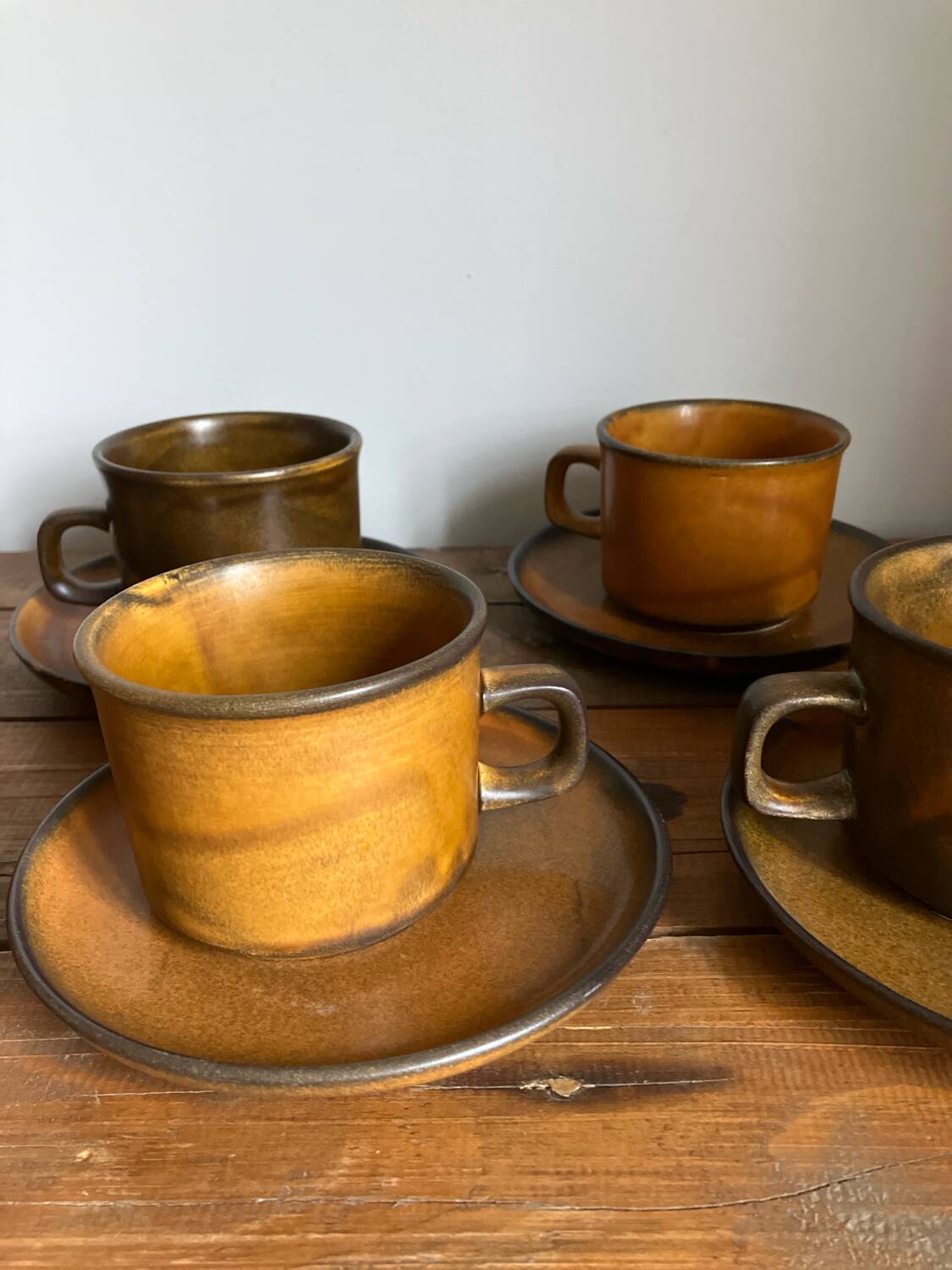 6 West German coffee cups