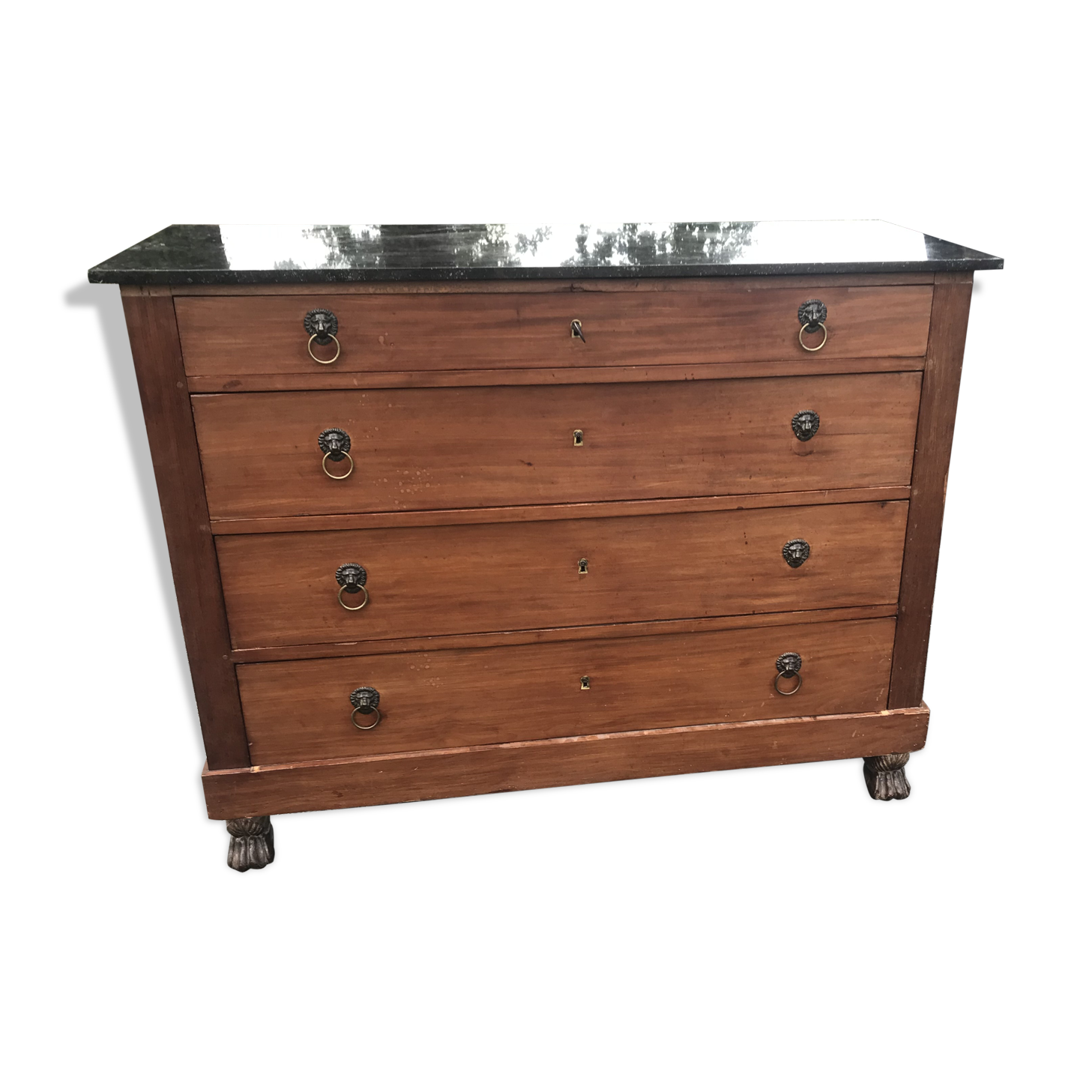 Chest of drawers lion pates back from Egypt