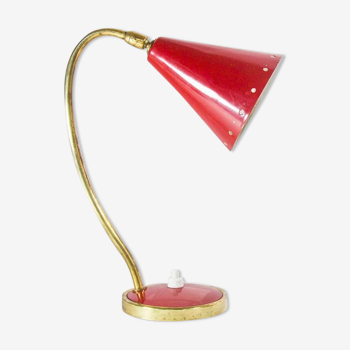 Lampe de table rouge design des années 50