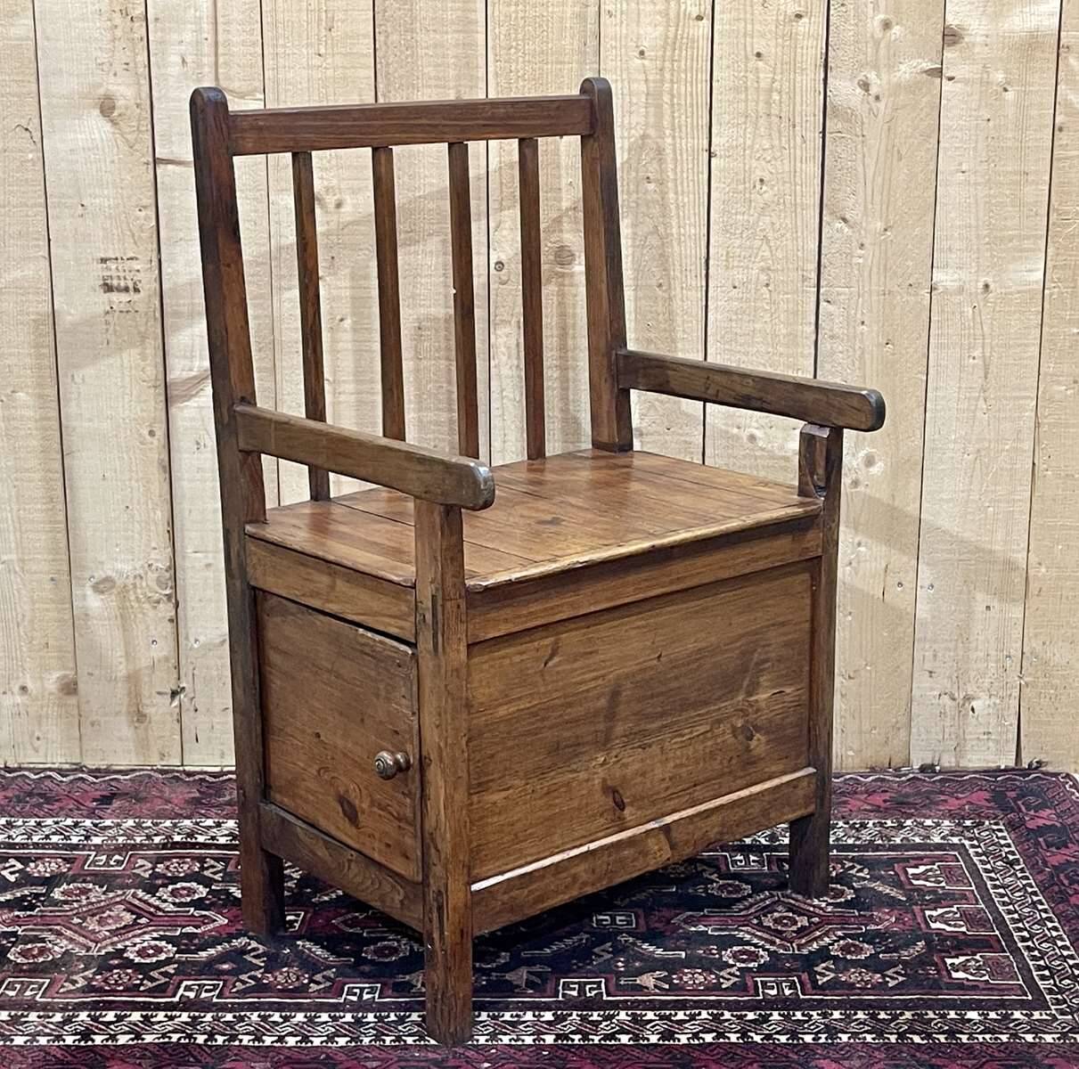 Rustic fir fireplace bench early 20th century