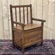 Rustic fir fireplace bench early 20th century