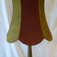 Lampe en bronze et velours 70 cm