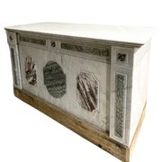 Meuble de métier comptoir marbre boucherie 1920