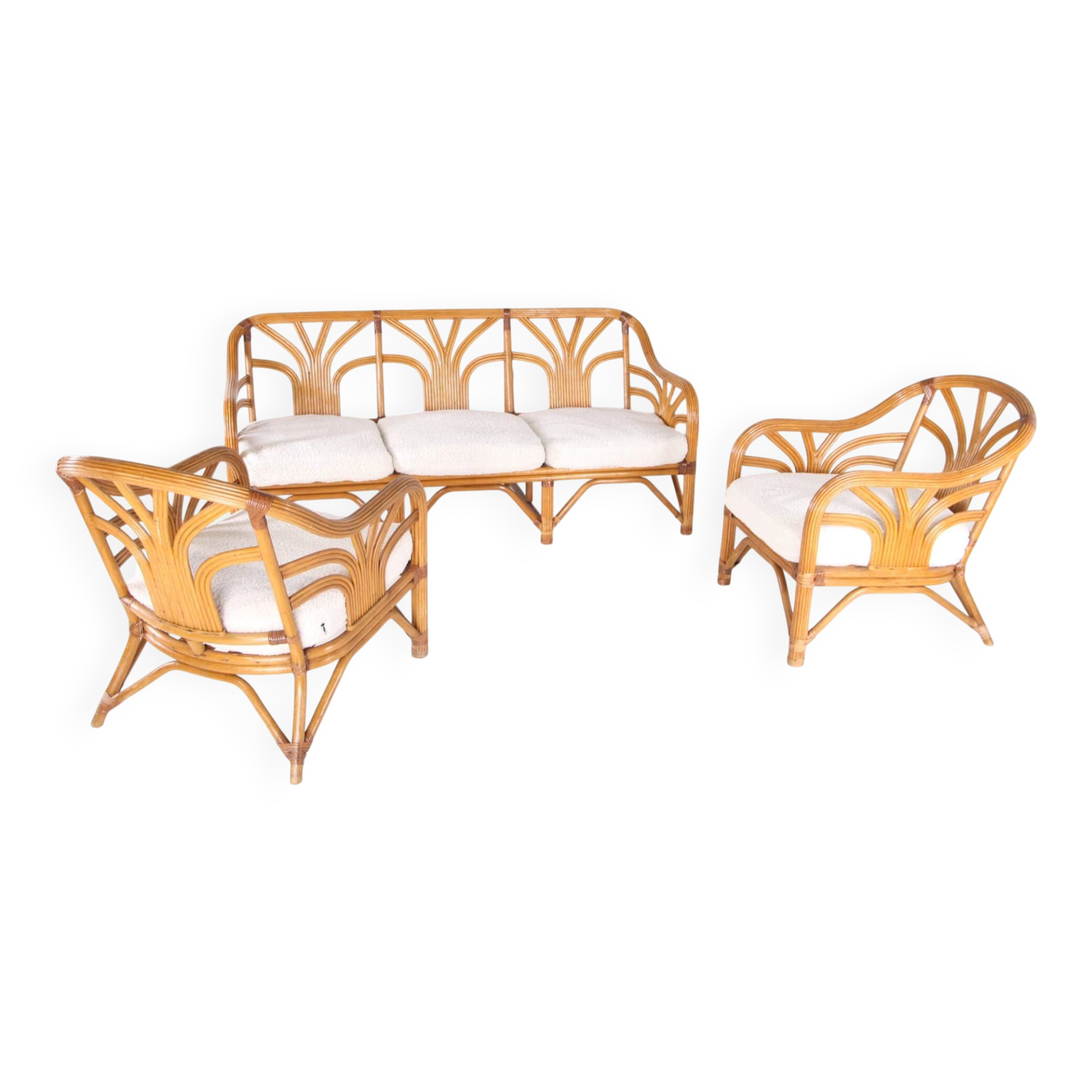 Vintage rattan lounge