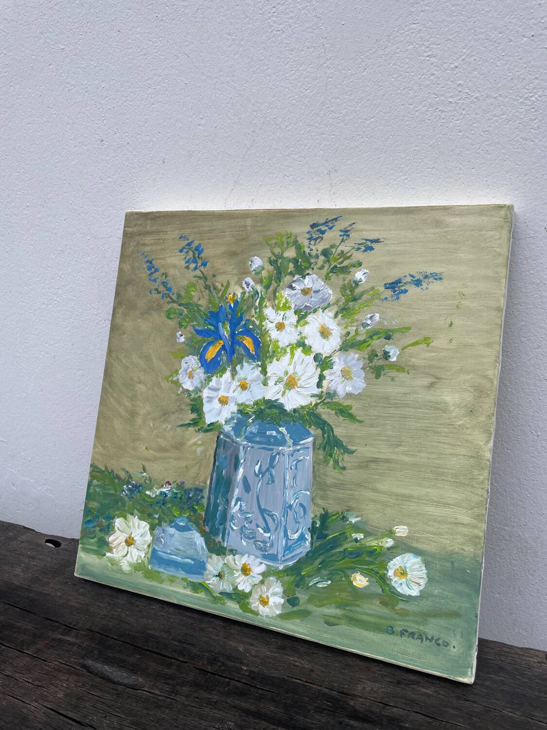 Oil painting on canvas, bouquet of flowers
